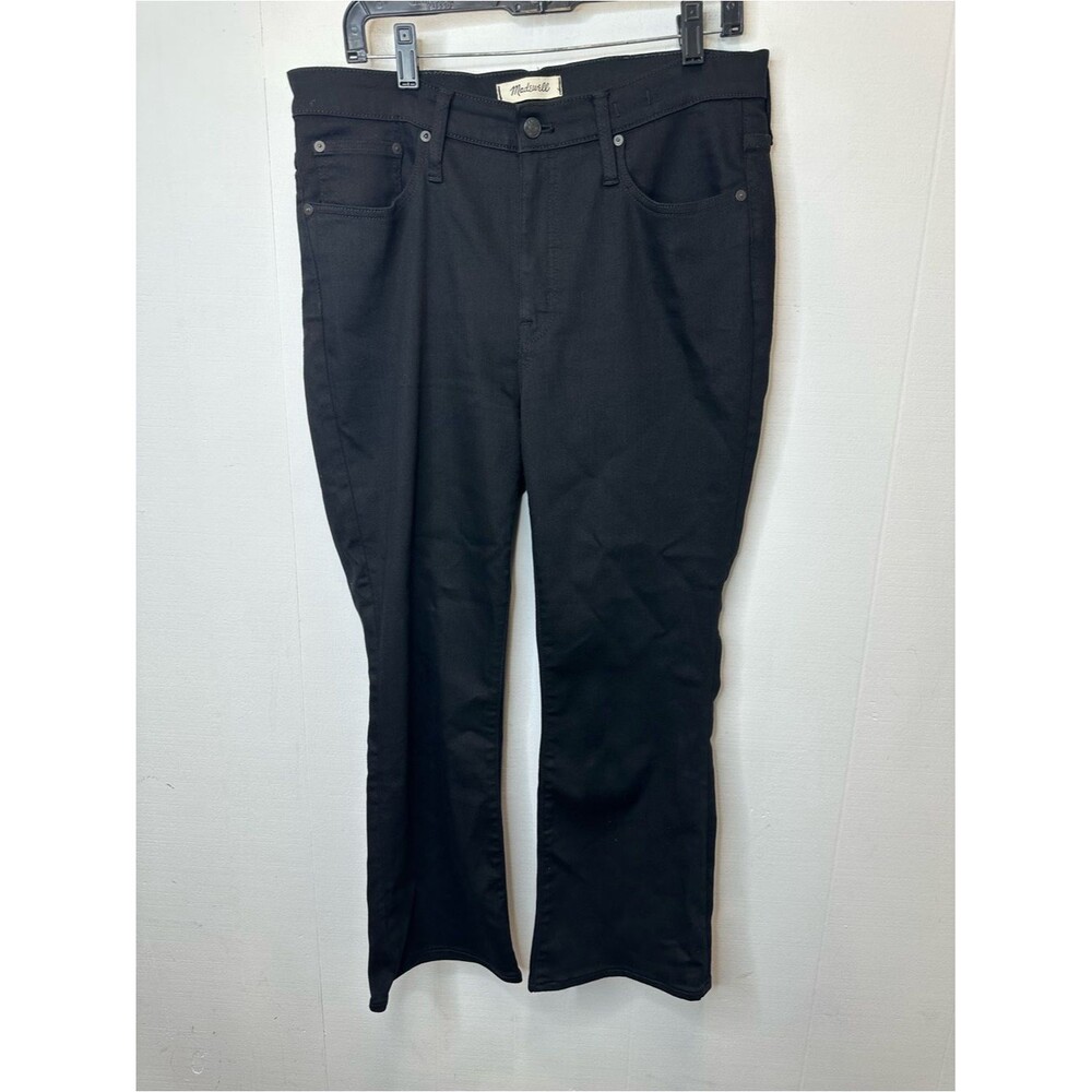 Madewell Size 31 Solid Black Demi Boot Cut Jeans